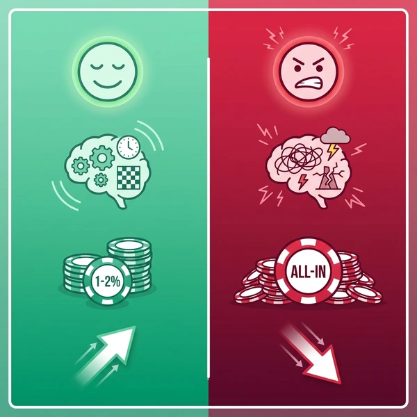 Biểu đồ so sánh tâm lý người chơi game tài xỉu khi thắng và thua